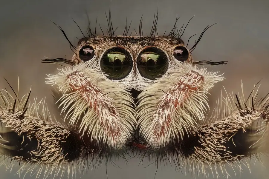Tan jumping spider, Platycryptus undatus